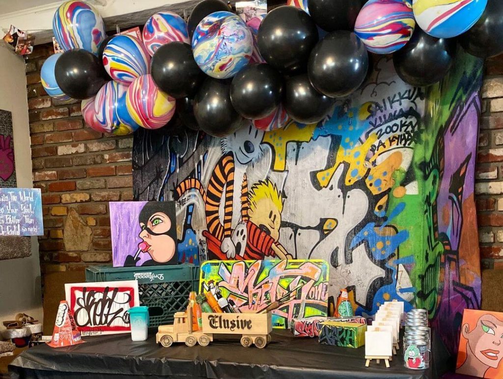 graffiti themed party ideas and decorations