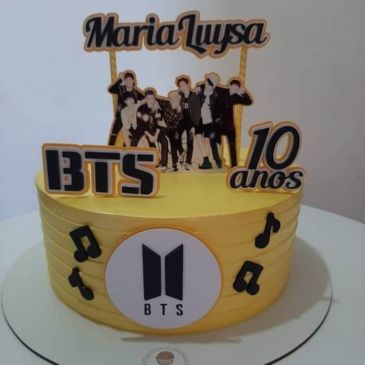 BTS themed birthday cake